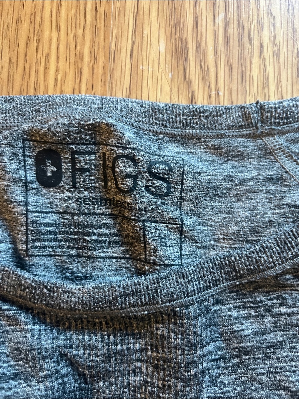 Figs Gray Long-Sleeve Knit Top - Picture 2 of 2